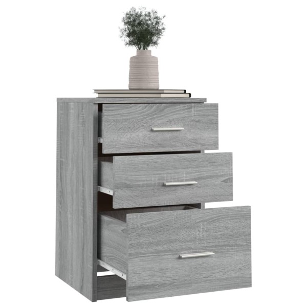Mesita de noche madera contrachapada gris Sonoma 40x40x63 cm Mesita de noche madera contrachapada gris Sonoma 40x40x63 cm