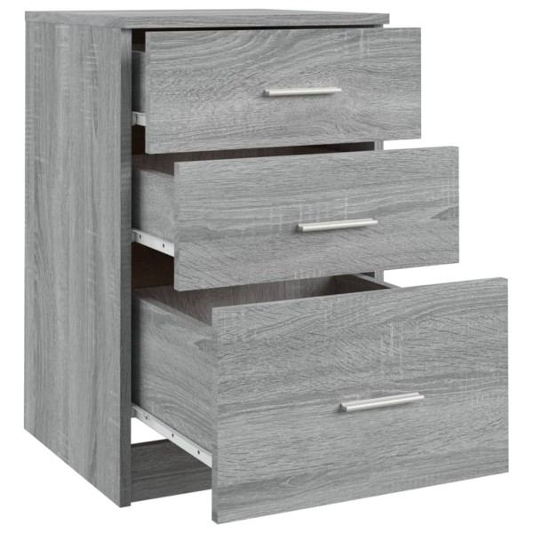Mesita de noche madera contrachapada gris Sonoma 40x40x63 cm Mesita de noche madera contrachapada gris Sonoma 40x40x63 cm