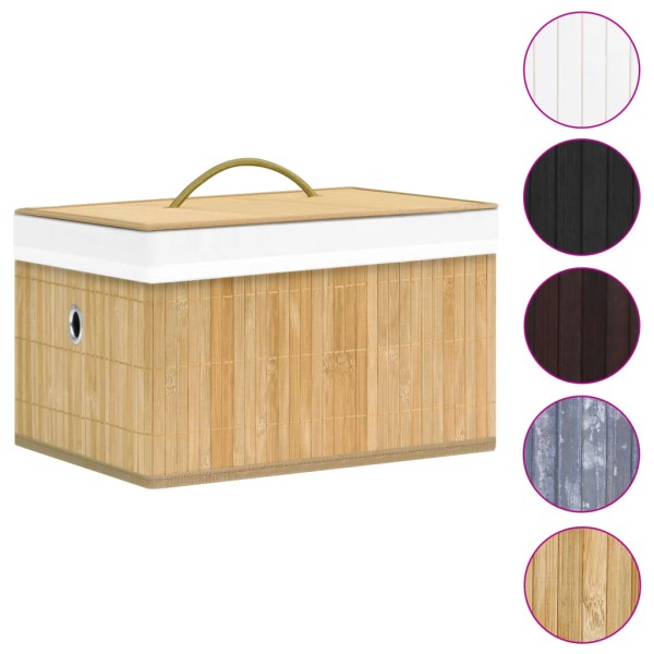 Cajas de almacenamiento de bambú 4 unidades Cajas de almacenamiento de bambú 4 unidades