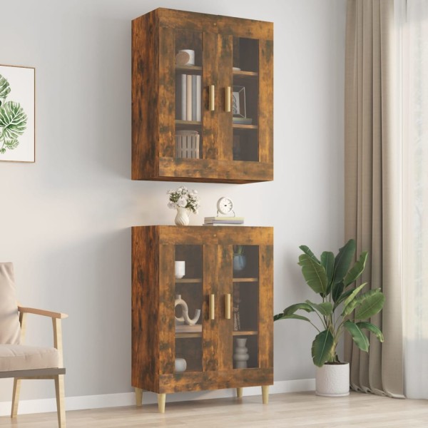 Armario colgante de pared roble ahumado 69,5x34x90 cm Armario colgante de pared roble ahumado 69,5x34x90 cm
