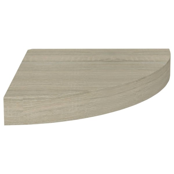 Estante flotante de esquina 4 uds MDF roble 25x25x3,8 cm Estante flotante de esquina 4 uds MDF roble 25x25x3,8 cm