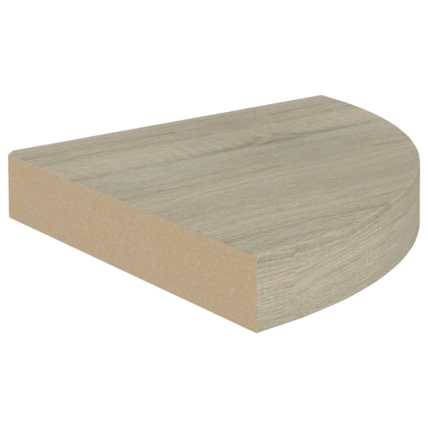 Estante flotante de esquina 4 uds MDF roble 25x25x3,8 cm Estante flotante de esquina 4 uds MDF roble 25x25x3,8 cm