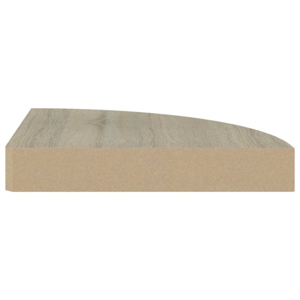 Estante flotante de esquina 4 uds MDF roble 25x25x3,8 cm Estante flotante de esquina 4 uds MDF roble 25x25x3,8 cm