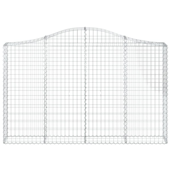 Cestas de gaviones 2 uds forma de arco hierro 200x30x120/140cm Cestas de gaviones 2 uds forma de arco hierro 200x30x120/140cm