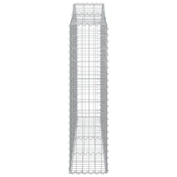 Cestas de gaviones 2 uds forma de arco hierro 200x30x120/140cm Cestas de gaviones 2 uds forma de arco hierro 200x30x120/140cm
