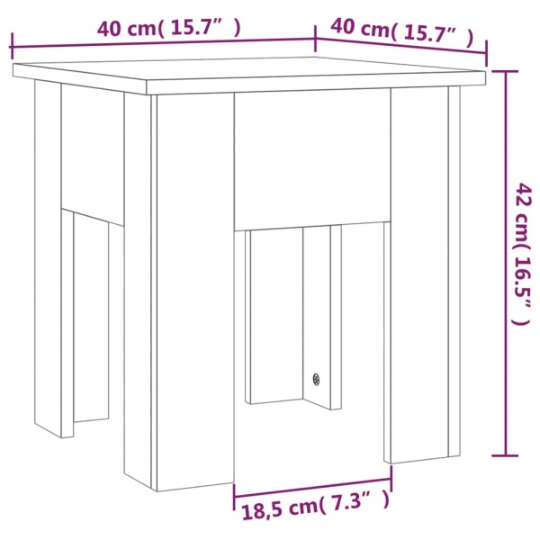 Mesa de centro madera de ingeniería roble ahumado 40x40x42 cm Mesa de centro madera de ingeniería roble ahumado 40x40x42 cm