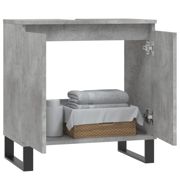 Armario de baño madera de ingeniería gris hormigón 58x33x60 cm Armario de baño madera de ingeniería gris hormigón 58x33x60 cm