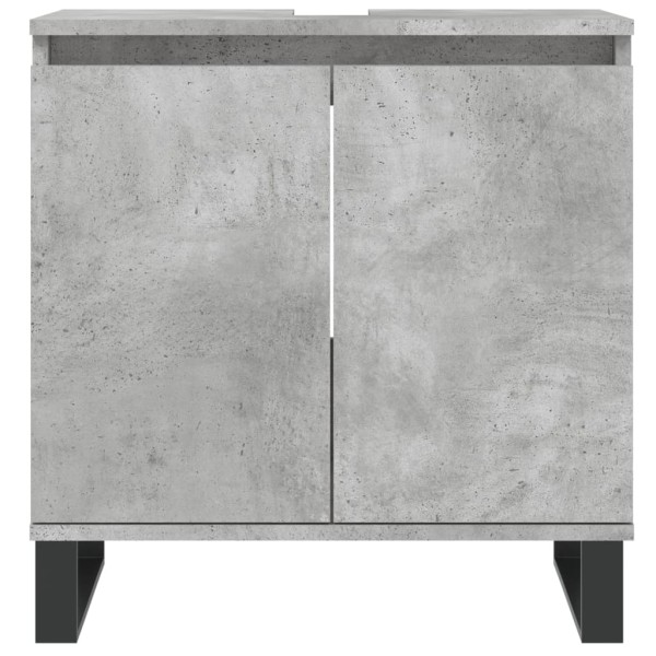 Armario de baño madera de ingeniería gris hormigón 58x33x60 cm Armario de baño madera de ingeniería gris hormigón 58x33x60 cm