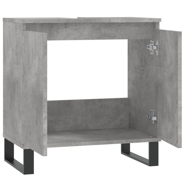 Armario de baño madera de ingeniería gris hormigón 58x33x60 cm Armario de baño madera de ingeniería gris hormigón 58x33x60 cm