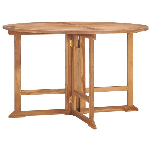 Mesa de comedor de jardín plegable teca maciza Ø110x75 cm Mesa de comedor de jardín plegable teca maciza Ø110x75 cm