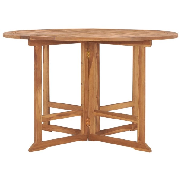 Mesa de comedor de jardín plegable teca maciza Ø110x75 cm Mesa de comedor de jardín plegable teca maciza Ø110x75 cm
