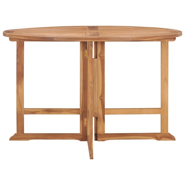 Mesa de comedor de jardín plegable teca maciza Ø110x75 cm Mesa de comedor de jardín plegable teca maciza Ø110x75 cm