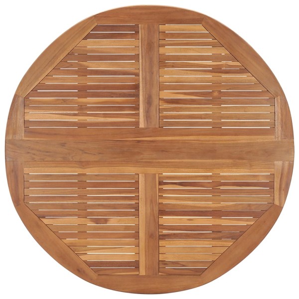 Mesa de comedor de jardín plegable teca maciza Ø110x75 cm Mesa de comedor de jardín plegable teca maciza Ø110x75 cm