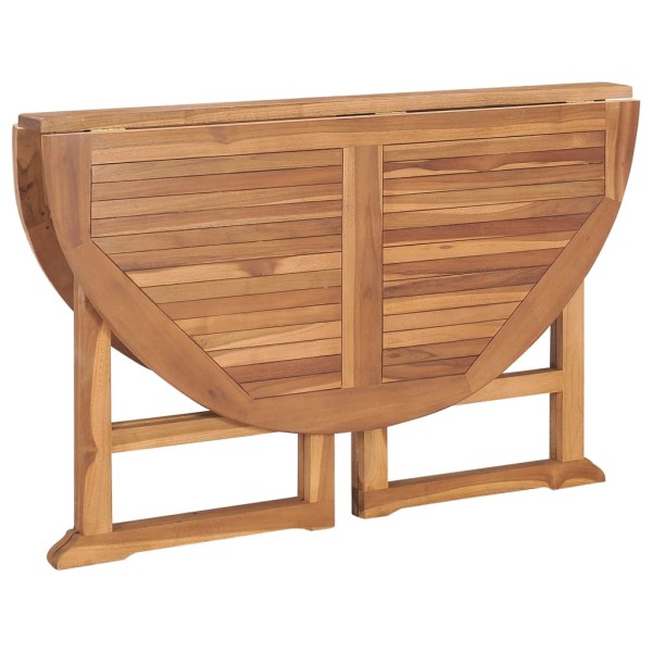 Mesa de comedor de jardín plegable teca maciza Ø110x75 cm Mesa de comedor de jardín plegable teca maciza Ø110x75 cm