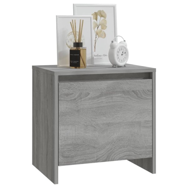 Mesita de noche madera de ingeniería gris Sonoma 45x34x44,5 cm Mesita de noche madera de ingeniería gris Sonoma 45x34x44,5 cm