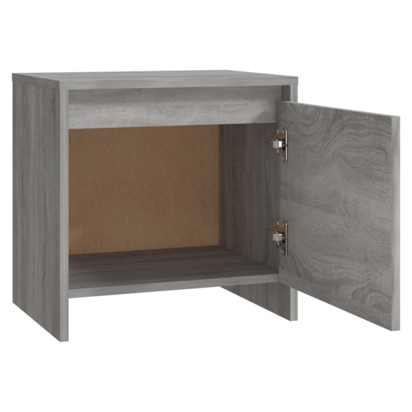 Mesita de noche madera de ingeniería gris Sonoma 45x34x44,5 cm Mesita de noche madera de ingeniería gris Sonoma 45x34x44,5 cm