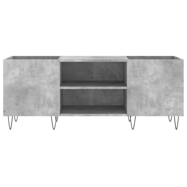 Mueble discos madera contrachapada gris hormigón 121x38x48 cm Mueble discos madera contrachapada gris hormigón 121x38x48 cm