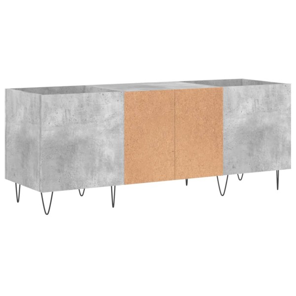 Mueble discos madera contrachapada gris hormigón 121x38x48 cm Mueble discos madera contrachapada gris hormigón 121x38x48 cm