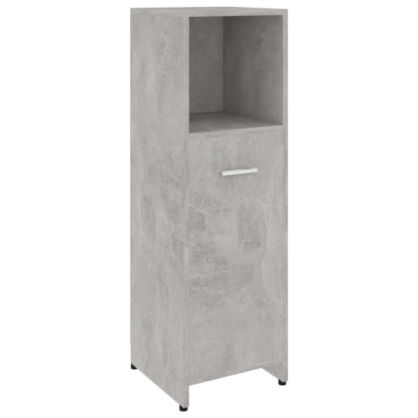 Juego muebles de baño 3 piezas madera ingeniería gris hormigón Juego muebles de baño 3 piezas madera ingeniería gris hormigón