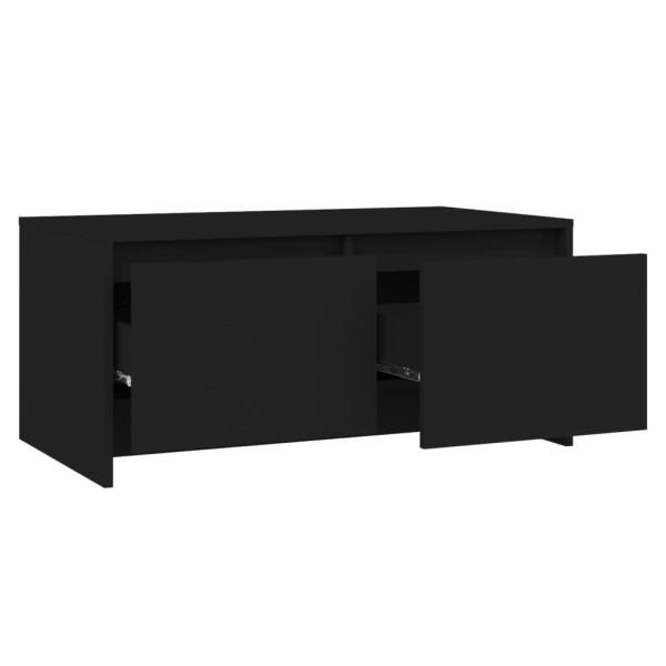 Mesa de centro madera de ingeniería negra 90x50x41,5 cm Mesa de centro madera de ingeniería negra 90x50x41,5 cm