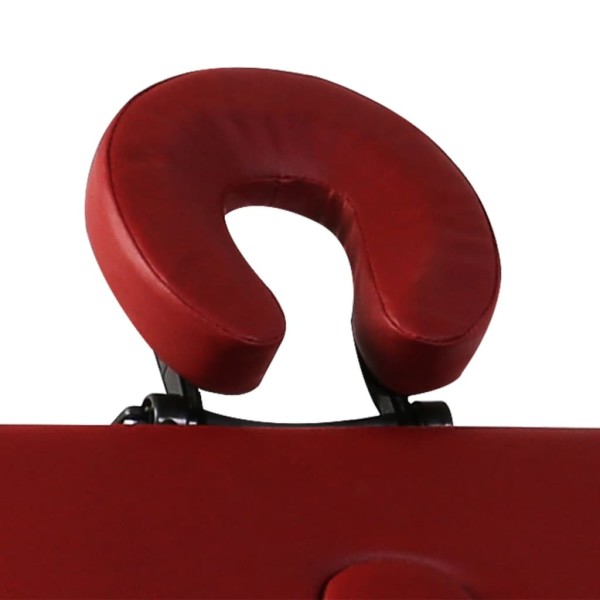 Mesa plegable masaje y accesorios 2 zonas aluminio rojo