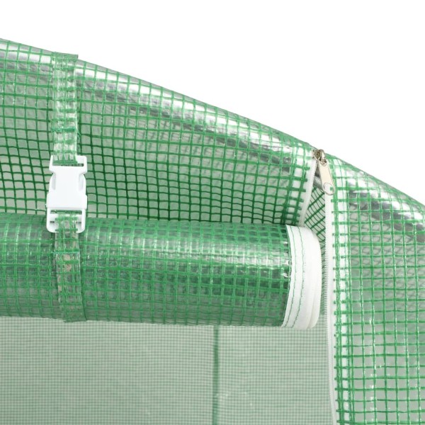 Invernadero con estructura de acero verde 10 m² 5x2x2,3 m Invernadero con estructura de acero verde 10 m² 5x2x2,3 m