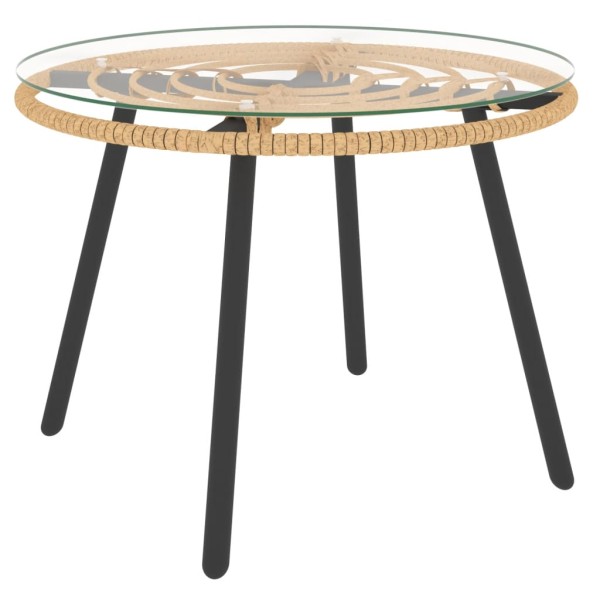 Set muebles jardín 3 pzas y cojines gris oscuro ratán sintético Set muebles jardín 3 pzas y cojines gris oscuro ratán sintético