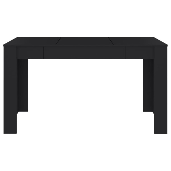 Mesa de comedor de madera contrachapada negro 140x74,5x76 cm Mesa de comedor de madera contrachapada negro 140x74,5x76 cm