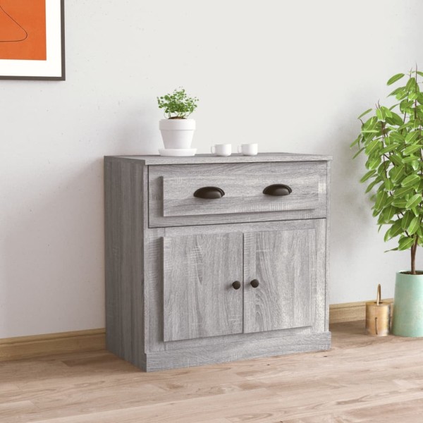 Aparador de madera contrachapada gris Sonoma 70x35,5x67,5 cm Aparador de madera contrachapada gris Sonoma 70x35,5x67,5 cm