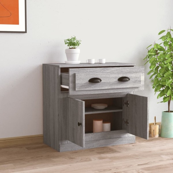 Aparador de madera contrachapada gris Sonoma 70x35,5x67,5 cm Aparador de madera contrachapada gris Sonoma 70x35,5x67,5 cm