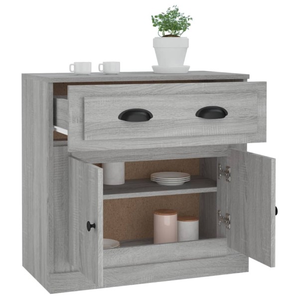 Aparador de madera contrachapada gris Sonoma 70x35,5x67,5 cm Aparador de madera contrachapada gris Sonoma 70x35,5x67,5 cm