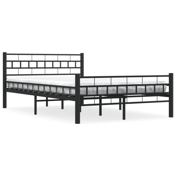 Estructura de cama de acero negra 120x200 cm Estructura de cama de acero negra 120x200 cm