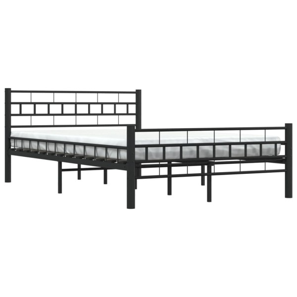 Estructura de cama de acero negra 120x200 cm Estructura de cama de acero negra 120x200 cm