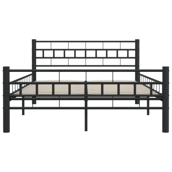 Estructura de cama de acero negra 120x200 cm Estructura de cama de acero negra 120x200 cm