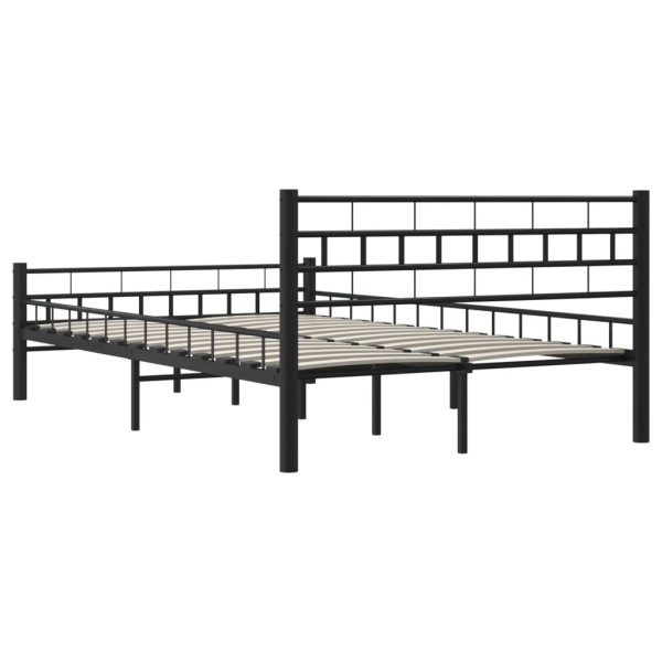 Estructura de cama de acero negra 120x200 cm Estructura de cama de acero negra 120x200 cm