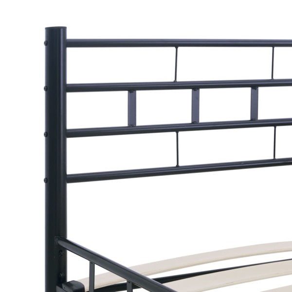 Estructura de cama de acero negra 120x200 cm Estructura de cama de acero negra 120x200 cm