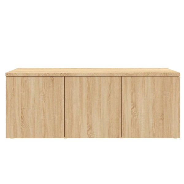 Mueble de TV madera contrachapada color roble 80x34x30 cm Mueble de TV madera contrachapada color roble 80x34x30 cm