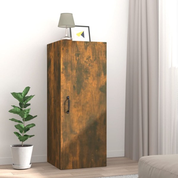Armario de pared contrachapado roble ahumado34,5x34x90 cm Armario de pared contrachapado roble ahumado34,5x34x90 cm
