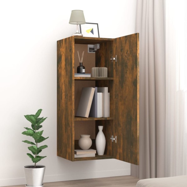 Armario de pared contrachapado roble ahumado34,5x34x90 cm Armario de pared contrachapado roble ahumado34,5x34x90 cm