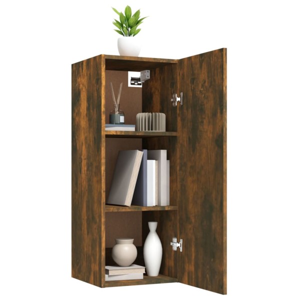 Armario de pared contrachapado roble ahumado34,5x34x90 cm Armario de pared contrachapado roble ahumado34,5x34x90 cm