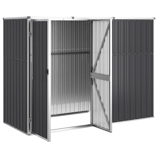 Cobertizo de herramientas jardín acero galvanizado 225x89x161cm Cobertizo de herramientas jardín acero galvanizado 225x89x161cm