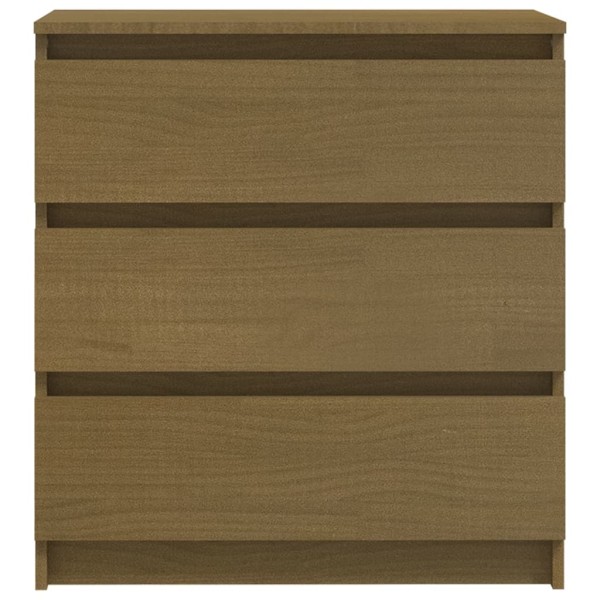 Mesita de noche madera maciza de mango marrón miel 60x36x64 cm Mesita de noche madera maciza de mango marrón miel 60x36x64 cm
