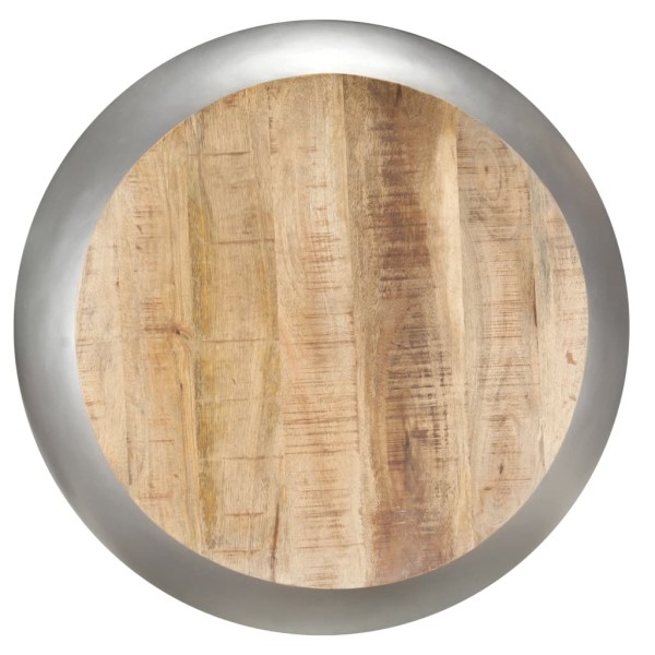 Mesa de centro de madera de mango maciza gris 68x68x30 cm Mesa de centro de madera de mango maciza gris 68x68x30 cm