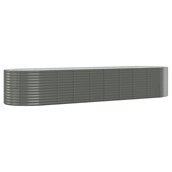 Jardinera arriate acero recubrimiento polvo gris 396x100x68 cm Jardinera arriate acero recubrimiento polvo gris 396x100x68 cm