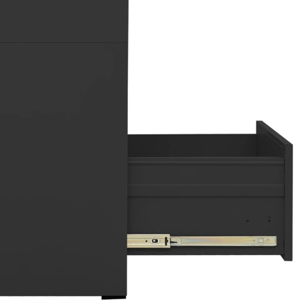 Armario archivador de acero antracita 46x62x133 cm Armario archivador de acero antracita 46x62x133 cm