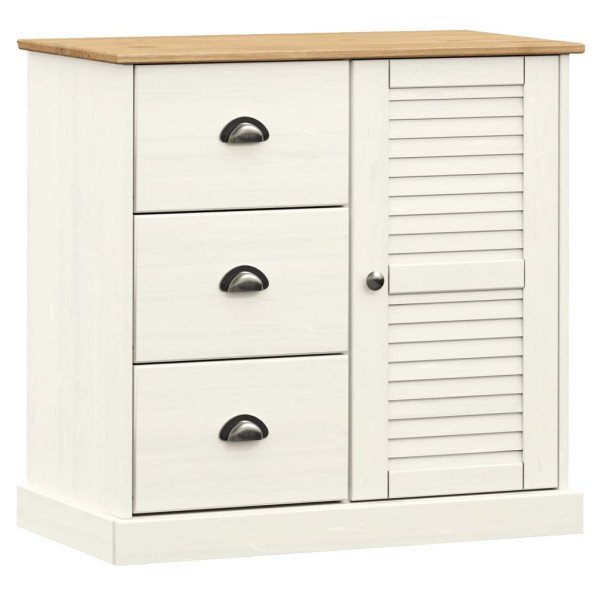 Aparador con cajones VIGO madera maciza pino blanco 78x40x75 cm Aparador con cajones VIGO madera maciza pino blanco 78x40x75 cm
