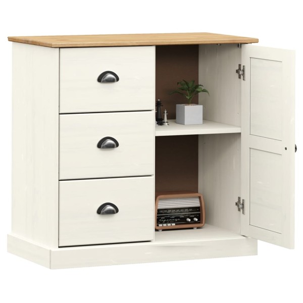 Aparador con cajones VIGO madera maciza pino blanco 78x40x75 cm Aparador con cajones VIGO madera maciza pino blanco 78x40x75 cm