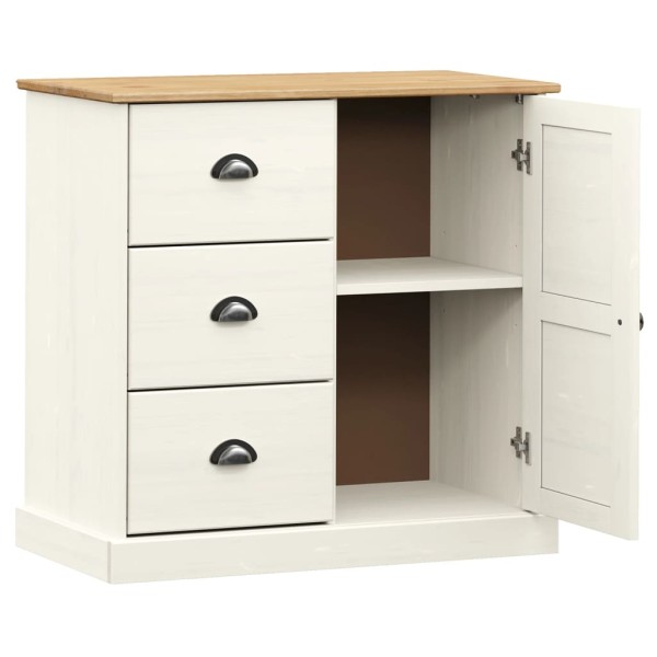 Aparador con cajones VIGO madera maciza pino blanco 78x40x75 cm Aparador con cajones VIGO madera maciza pino blanco 78x40x75 cm