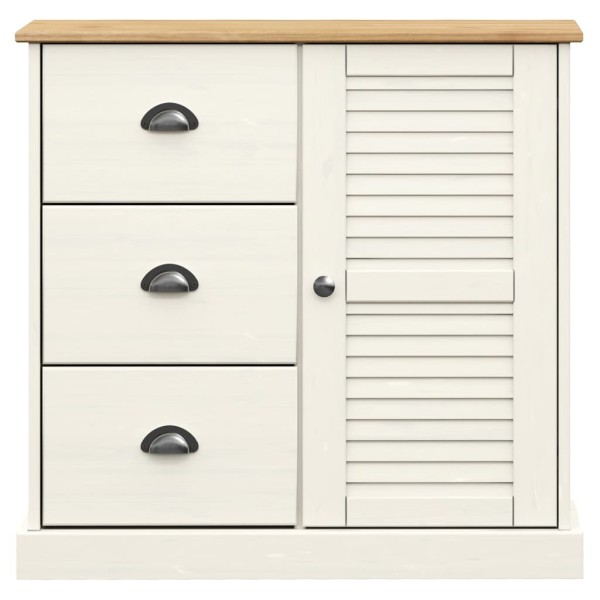 Aparador con cajones VIGO madera maciza pino blanco 78x40x75 cm Aparador con cajones VIGO madera maciza pino blanco 78x40x75 cm