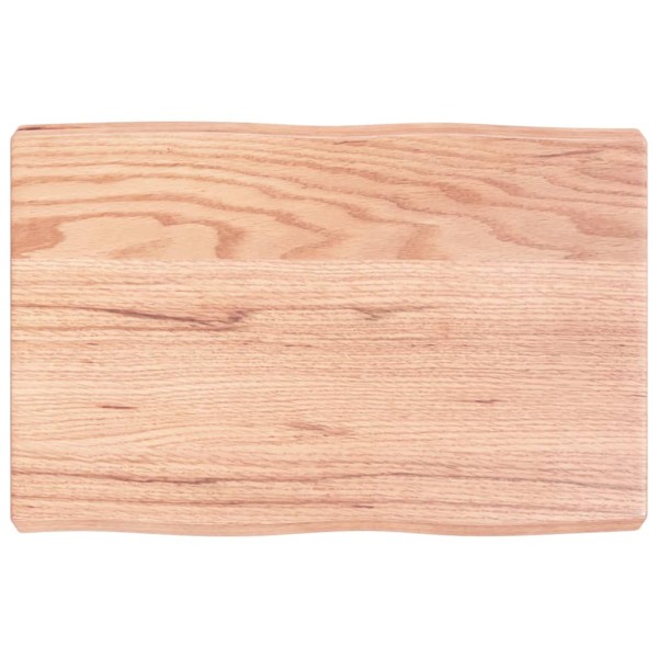 Tablero mesa madera tratada borde natural marrón 60x40x(2-6) cm Tablero mesa madera tratada borde natural marrón 60x40x(2-6) cm